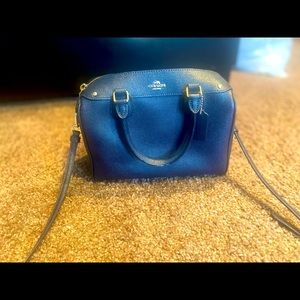 Coach Bennet Mini Satchel Cross Grain - Navy Blue